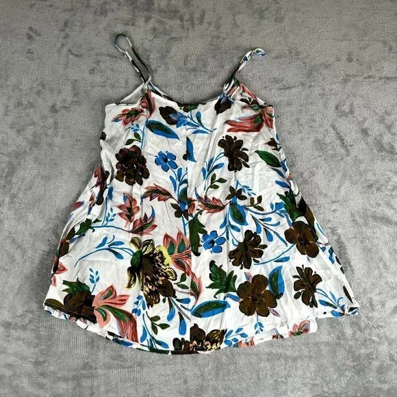 Umgee Womens Size S Swing Strappy Floral Tank Top Sleeveless Chiffon Small - Picture 7 of 8